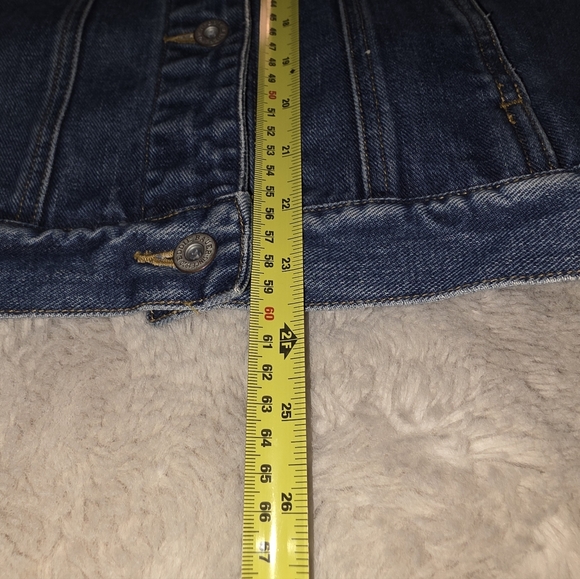 Upcycled One Of A Kind Embroidered Denim Jacket Size S Eddie Bauer Denim - Picture 9 of 10